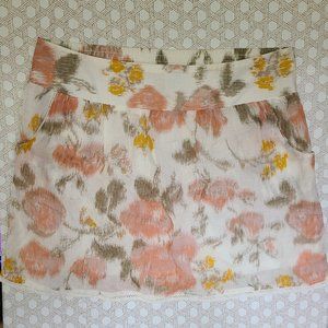 STOOSHY MINI SKIRT PINK ON CREAM SIZE L